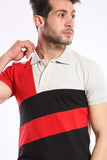 Tri-Toned Short Sleeves Polo Shirt - White Rabbit