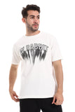 Printed Patterne Slip On Round Neck T-Shirt - White Rabbit