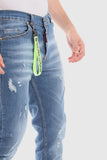 Rabbit Ripped Belt Loops Slim Fit Jeans (1107) - White Rabbit