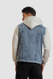 Turn Down Collar Jeans Jacket (601) - White Rabbit