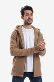 Ribbed Cuffs & Hem Hooded  Jacket - White Rabbit