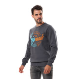 Front Printed & Stitched Sweatshirt (122) - White Rabbit