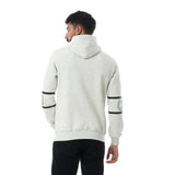 Hooded Neck Kangaroo Pocket Hoodie (107) - White Rabbit