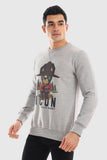 Round Neck Printed Sweatshirt (117) - White Rabbit