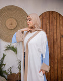 Mixed Three Colors Linen Abaya - Allura