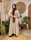 Linen Kaftan With Indian Silk - Allura