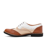 Women Toffee Oxford Shoes - Tayree