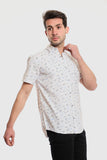 Summer Patterned Shirt With Short Sleeves - White Rabbit
