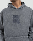 Embroidered Washed Hoodie - Helio