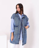 Denim  Dress Shirt (W704) - Just4women