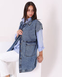 Denim  Dress Shirt (W704) - Just4women