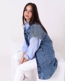 Denim  Dress Shirt (W704) - Just4women