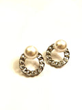 Link Chain With Pearl Earrings - Trio Earrings