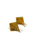 Octahedron Brown/Gold Earrings - Trio Earrings