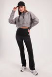 Boxy Cropped Basic Hoodie (40026) - Fit Freak