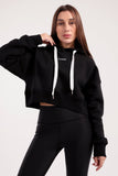 Boxy Cropped Basic Hoodie (40035) - Fit Freak