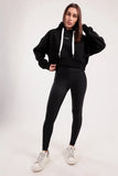 Boxy Cropped Basic Hoodie (40035) - Fit Freak