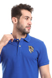 Stitched Logo Pique Patterned Polo Shirt - White Rabbit