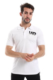 Side Stitched Patch Cotton Polo Shirt - White Rabbit