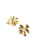 Gold Flower Earrings - Trio Earrings