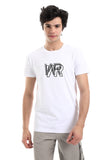 Stitched "Wr" Over White Slip On Tee - White Rabbit