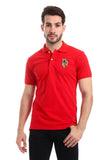 Stitched Logo Pique Patterned Polo Shirt - White Rabbit