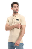 Plain Comfy Buff Polo Shirt - White Rabbit