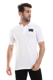 Side Printed "Wr" Classic Polo Shirt - White Rabbit