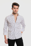 Buttons Down Pineapple Long Sleeves Shirt - White Rabbit