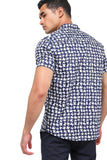 Patterned Casual Buttoned Down Shirt - White Rabbit