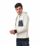 Front Pocket Printed Hoodie (146) - White Rabbit