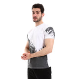 Round Neck Self Short Sleeves T-Shirt (8311) - Pavone