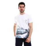 Patterned Summer Slip On Cotton T-Shirt (8318) - Pavone