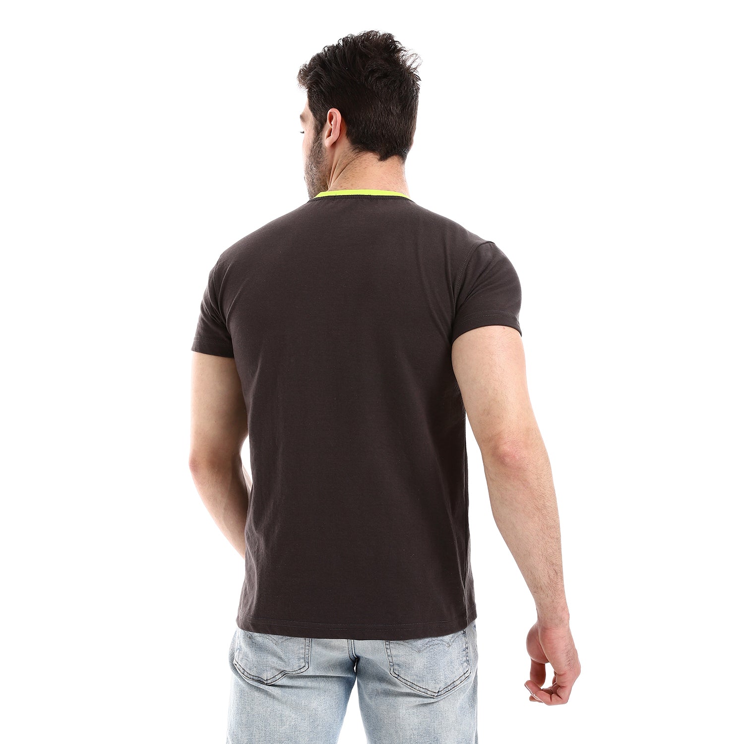 Pavone Printed Short Sleeves Round Neck T-Shirt (8323)