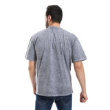 Short Sleeves Stone Wash T-Shirt - Pavone