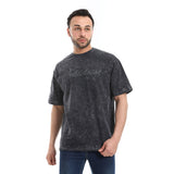 Round Neck Stone Wash T-Shirt - Pavone
