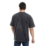 "Moon" Pattern Slip On Wash T-Shirt - Pavone