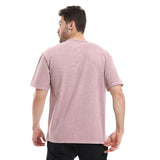 Multi-Pattern Dusty Rose T-Shirt - Pavone