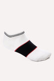 Middle Lines Ankle Socks (5018) - White Rabbit