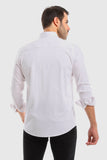 Rabbit Turn Down Collar Printed Shirt (2090) - White Rabbit