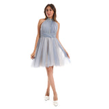 Back Closure Tulle Soiree Dress (8743) - Mr Joe