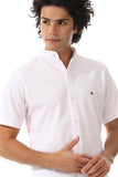 Mandarin Collar Half Sleeves Shirt - White Rabbit