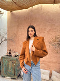 Diva Suede Belted Jacket - Leocansa