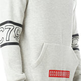 Hooded Neck Kangaroo Pocket Hoodie (107) - White Rabbit