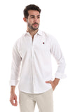 Front Textured Men Shirt (2050) - White Rabbit