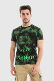 Neon "White Rabbit" Printed T-Shirt - White Rabbit