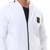 Middle Zipper Solid Casual Hoodie (216) - White Rabbit