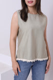 Linen Sleeveless Top (3833) - Just4Women