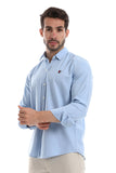 Front Textured Men Shirt (2050) - White Rabbit