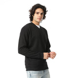 V-Neck Fog Knitted Pullover - Red Circle